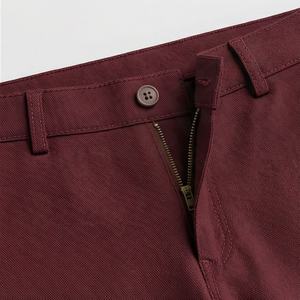 Wholesale <b>Men</b> Casual Slim Fit Pants Luxury <b>Lightweight</b> <b>Summer</b> Smart <b>Trouser</b> Flat Front Mid Waist Straight Bottom Male - Product Image 4