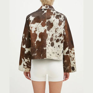 Women Cow Hide Natural Skin Leather Jacket Stylish Thick Winter Outerwear Fashion Streetwear Durable Cowhide <b>Coat</b> for Daily Wear - Product Image 6