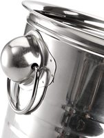 Seau à vin rond personnalisé en acier inoxydable avec anneau, capacité 5L, pour refroidisseur de bière et ouvre-bouteille