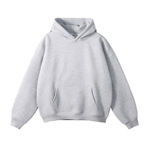 Sudadera con Capucha Personalizada para Hombre, 100% Algodón, de Alta Calidad, con Estampado Puff, Sólida, Extra Grande, Corta, con Bolsillos, Resistente al Viento, para Invierno - Product Image 1