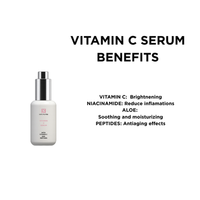 Suero Facial Líquido con Vitamina C, Glicerina y Ácido Hialurónico, Antienvejecimiento, Blanqueador y Reductor de Poros, Listo para Enviar, Fabricante Italiano