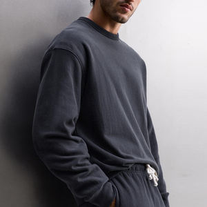 Trendy <b>Men</b> Streetwear <b>Sweatshirt</b> With Full Sleeves High Quality With Crew Neck Breathable Material Full Sleeve With Custom Logo - Product Image 2