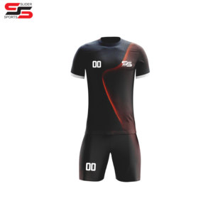 Ensembles d'uniformes de football personnalisés en gros pour usine – Kit maillot unisexe en polyester respirant avec impression pour adultes, séchage rapide, léger - Product Image 1