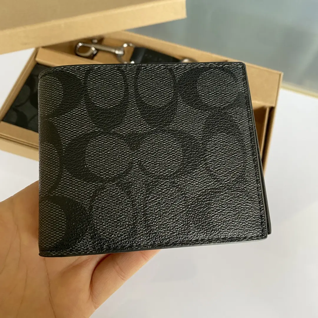 Cartera feminina para homens e mulheres, carteira de luxo para treinadores de marcas famosas