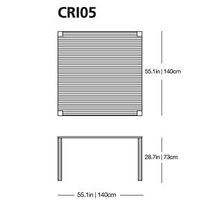 Mesa de Centro Minimalista Estilo Farmhouse con Vidrio y Estructura Metálica para Sala de Estar u Oficina en Casa - Product Image 5