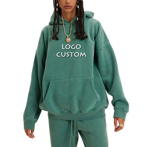 Street Vintage Loose Women's Hoodies Customized Washed Distress Plus Size Women s Hoodies Sudaderas Fleece Lady Hoodies - Product Image 1