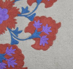 Funda de cojín de algodón 100% con bordado Floral ecológico para uso doméstico y hotelero, fundas de almohada y cojín - Product Image 2