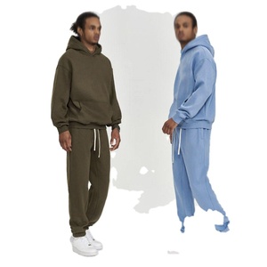 Fabricante Mayorista Premium ODM, Conjuntos Deportivos Casuales con Capucha para Hombre, 320g, Algodón y Poliéster, Logotipo Personalizado, Transpirables, para Gimnasio - Product Image 1