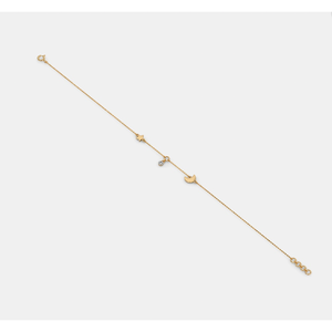 Tobillera de Mariposa Chapada en Oro con Perlas y Diamantes, Cadena de Latón y Conchas, Joyería para Regalos de Fiesta - Product Image 5