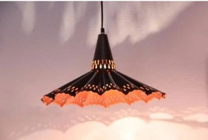 Azora Industries Plafonnier en laiton rond suspendu en fer Lampe décorative pour salon et chambre à coucher Style fil de fer - Product Image 4