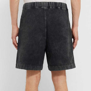 Personalizado de los hombres de lavado ácido Vintage Jogger pantalones cortos de algodón crudo dobladillo Terry pantalones de chándal con patrón sólido Streetwear Bleach Shorts OEM - Product Image 4