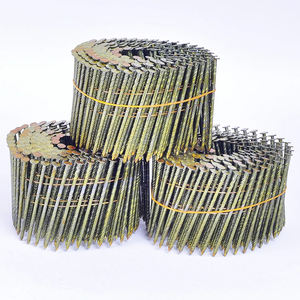 Toptan 1 3/4 bobin çatı çivisi galvanizli çelik ortak tırnak pürüzsüz sap 3 1/4 elmas noktası düz üst inşaat malzemesi - Product Image 1