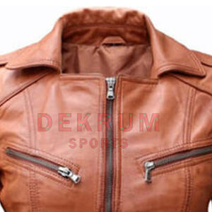 Concevez votre propre motard femmes en cuir véritable vestes femmes utilisent veste en cuir à vendre en ligne - Product Image 3