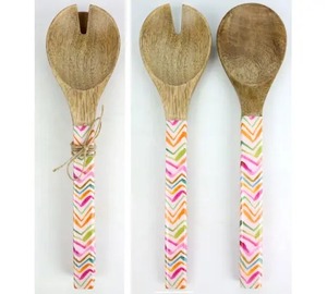 Handmade Designer Resin Handle Natural Acacia Wood Eating Spoon Set Good Quality Handcrafts Item <b>Small</b> Spoon - Product Image 4