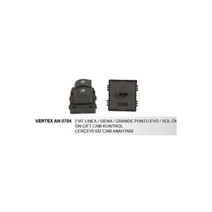 Interrupteur de lève-vitre double gauche FIAT SIENA/LINEA, interrupteurs automatiques sans cadre - Product Image 1