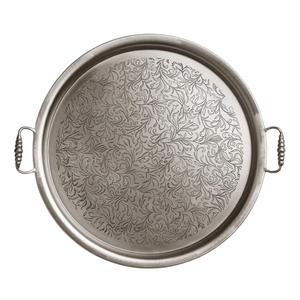 Plateau en métal élégant pour servir des boissons collations Desserts maison cuisine table à manger utilisation fonctionnelle et décorative - Product Image 5