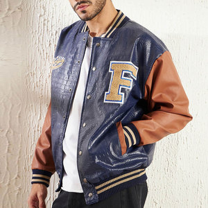 Veste en cuir imperméable à manches longues pour hommes, fabricant de vêtements, veste en cuir universitaire de marque personnalisée pour hommes - Product Image 1