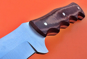 Couteau de suivi en acier D2 personnalisé fait à la main avec manche en Micarta bicolore lame en acier inoxydable Camping couteaux de survie cadeau pour elle - Product Image 4