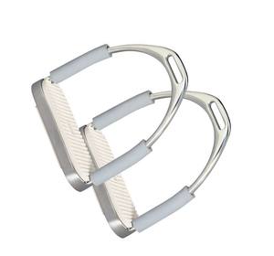 Nouvelle arrivée Étriers d'équitation de dressage en aluminium réglable poignée de sécurité légère équestre fabricant OEM - Product Image 3