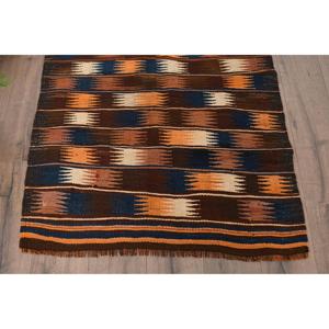 Alfombra de 3.3x5.9 pies, Alfombra Turca Decorativa, Alfombra Kilim Marrón Ombré - Product Image 2