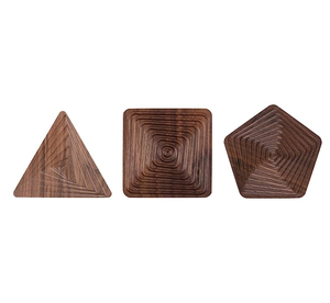 Acacia Wooden <b>Three</b> Different Design coaster Restaurant Party Decorative Use wood coaster Highest Quality for Selling - Product Image 1