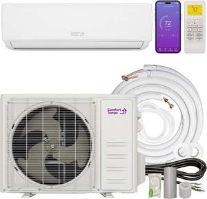 PRÊT À EXPÉDIER Système de climatisation/chauffage mini-split 18000 BTU/220V, silencieux et confortable, avec WiFi et kit d'installation facile complet - Product Image 4