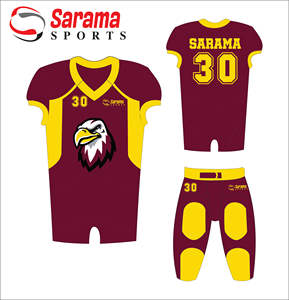 Uniforme de fútbol americano con nombre y número de equipo Uniforme de fútbol americano en diferentes colores con diseño personalizado, - Product Image 1