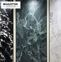 Carreaux de céramique vert jade brillant Wharton, panneaux muraux en pierre frittée très demandés pour salle de bain, salon, couloir et usage extérieur