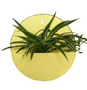 Jardinière murale suspendue en métal doré mat, boîte aux lettres, décoration extérieure pour fenêtre, plantes, fleurs, pot de jardin, maison, cour, fabriqué en Inde - Product Image 2