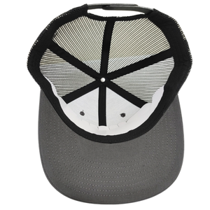Sombrero de camionero de estilos casuales Logotipo bordado mínimo Gorra de malla de pico ligeramente curvada Estructurada 6 paneles OEM Fábrica de Vietnam L01 - Product Image 3