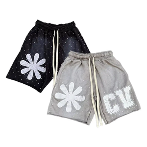 Pantalones cortos ajustados con diamantes de imitación de alto brillo 100% algodón moda ropa de fiesta estilo High Street OEM pedido al por mayor - Product Image 1