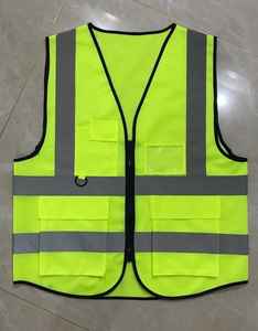 Chaleco de trabajo de seguridad personalizable de alta calidad Unisex tela de lana a prueba de viento Botón de logotipo personalizado de talla grande para ropa exterior de primavera - Product Image 1