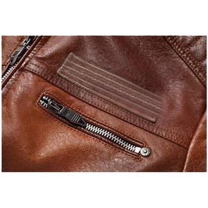 Vestes pour hommes les plus vendues 2026 – Blousons en cuir PU fins, lavables, de haute qualité, à col montant, style bomber, pour l'hiver - Product Image 5