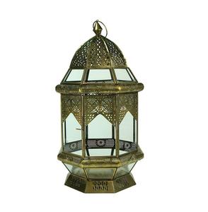 Premium antique style metal <b>Moroccan</b> <b>lantern</b> with vintage inspired design for cozy ambiance in home and garden spaces - Product Image 2