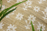 Neuer Maßgefertigter Moderner Blumen-Jute-Läufer, Hochwertige Geflochtene Teppiche für Heimdekoration, Schlafzimmer-Dekorationssets, Waschbar