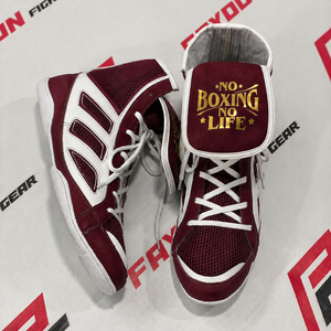Premium Quality Customized Purple No <b>Boxing</b> No Life Sparring Shoes Professional Comfortable Mesh Breathable Custom Logo Shoes - Product Image 5