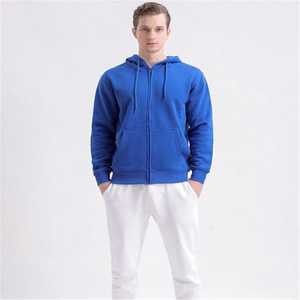 Wholesale High Quality Knitted Soft Fabric Drop Shoulder Pullover Hooded Sweatshirt Men Winter 100% Cotton Drawstring Pocket - Product Image 2