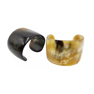 กำไลข้อมือเขาควายทำมือคุณภาพสูงกำไลข้อมือแฟชั่นขาวดำโดยงานฝีมือเสี้ยว - Product Image 1