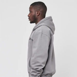 เสื้อมีฮู้ดระบายอากาศแห้งเร็วสำหรับผู้ชายและผู้หญิงใส่ได้ทั้งในฤดูหนาวเสื้อผ้าแนวสตรีทพร้อมซิปผ้าคอตตอนสีพื้น - Product Image 4