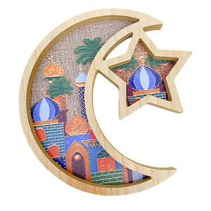 Nouveau Design Vaisselle Alimentaire Dessert Plateau de Service en Bois Top Vente Ramadan Eid et Occasion Spéciale Plateau de Service - Product Image 4