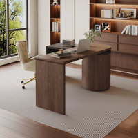 Bureau d'écriture rectangulaire en bois d'ingénierie à double surface rotative à 360 degrés DESK-0069