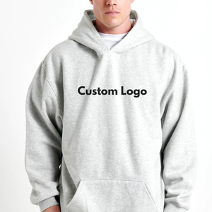 Sudadera con capucha y estampado de DTF con estampado pesado personalizado 500gsm ropa de calle de algodón sudaderas con capucha en blanco de gran tamaño para hombres con estampado de DTF - Product Image 1