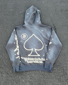 Streetwear Embroidery Logo Custom Mens Hoodie Vintage Washed Screen Printed Embroidery Heavyweight Acid <b>Wash</b> Hoodie for Men - Product Image 5