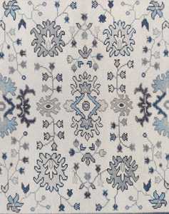 พรมปูพื้นลายดอกไม้สีฟ้าทำด้วยมือขนาด8x10ชุดพรมสำหรับห้องนั่งเล่นและโรงแรมสั่งซื้อขั้นต่ำ1ชิ้น - Product Image 6