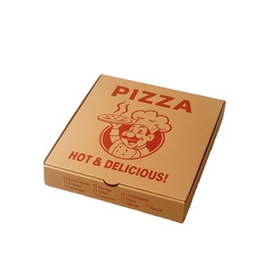 Caja de entrega de pizza de papel Kraft resistente a la grasa ecológica duradera blanca con orificios de ventilación para comida caliente - Product Image 3