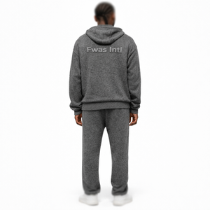 Chándal con Capucha de Felpa Gruesa de Algodón para Hombre, Estilo Y2K, Cortavientos de Poliéster, Venta al por Mayor OEM, Marca Privada B2B - Product Image 2