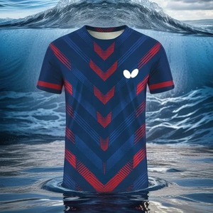 Camisetas de hombre, ropa de entrenamiento europea y de bádminton para deportes de verano, Camiseta cómoda para niños y adultos - Product Image 2