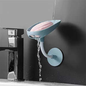 Juego de Tres Piezas de Jabonera de Plástico Adhesiva para Montar en la Pared, Moderna, Multifuncional, para Baño, Bandeja para Mantener el Jabón Seco - Product Image 4