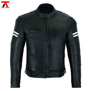 Chaqueta de cuero de motocicleta con armadura aprobada CE hecha a medida para hombres, ropa deportiva impermeable transpirable - Product Image 1