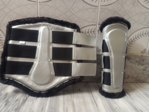 Botas Ecuestres de Cuero Patentado de Fabricante Profesional, Protección para Tendones de Caballo, Secado Rápido, Longitud Completa, Seguridad - Product Image 4